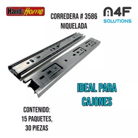 Handyhome Corredera Handy Home 25 Cm X 3.5 Cm 15 Paquetes 30 Pz 3586