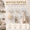 Ganchos Adhesivos Hexagonales Ripple Plateados Pack 5 - Organización Sin