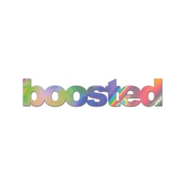 Boosted Premium Sticker Decal Oil Slick Rainbow Holographic Metallic JDM Turbo - Oil Slick - 8" W x 1.59" H