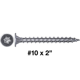 #10 x 2" Low Profile Pancake Head - Wood to Metal Roofing Screws for Standing Seam Roofs - Zinc Plated