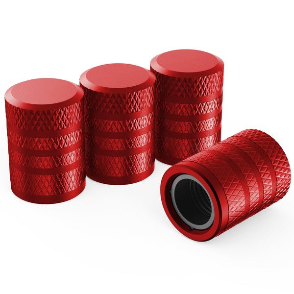 HZJD HZJD Tire Valve Stem Caps, Red(4 Pack)