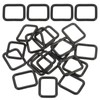 sourcing map 18Pcs Metal Rectangle Ring Buckles, 4/5" x 2"