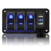 Switch Panel, Waterproof, Boat Switch, 3 Rungs, Car, Boat, Marine,