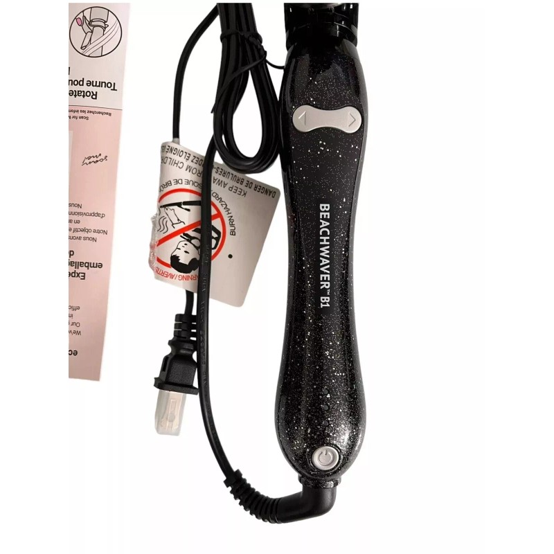 Beachwaver B1 Rotating Curling Iron in Black Glitter - Brand