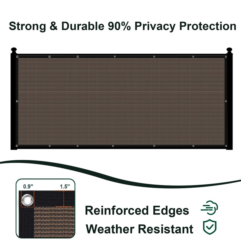 SUNLAX Privacy Fence Screen 8' x 80' Heavy Duty Mesh