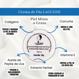 3 Crema De Día Despigmentante Mixta A Grasa Fps 15 Laguede