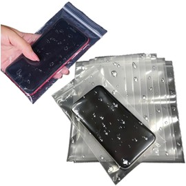 E&K726 Waterproof Cell Phone Bag with Zipper, Smartphone Protective Bag (Hygienic and Waterproof) - Set of 20 [3.9 x 7.9 inches (10 x 20 cm)] Touch Screen, Dust Protection, Swimming, Delivery, Travel, Outdoor