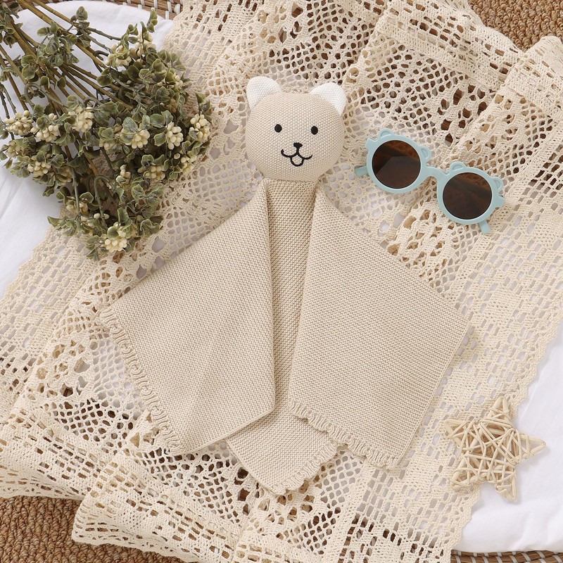 LAWKUL Baby Blanket Bear Lovey Soft Cuddly Security Blanket for