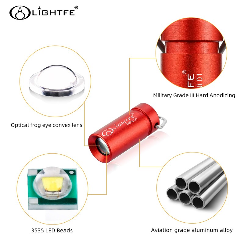 LIGHTFE MINI01 Keychain Flashlight Mini Keychain Light is Light, Small,
