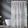 EurCross Anti-Mould Shower Curtain 180 x 200 cm with 3