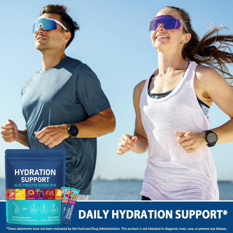 Hydration Multiplier Electrolytes Powder, Mix Variety Pack with 7 Electrolytes