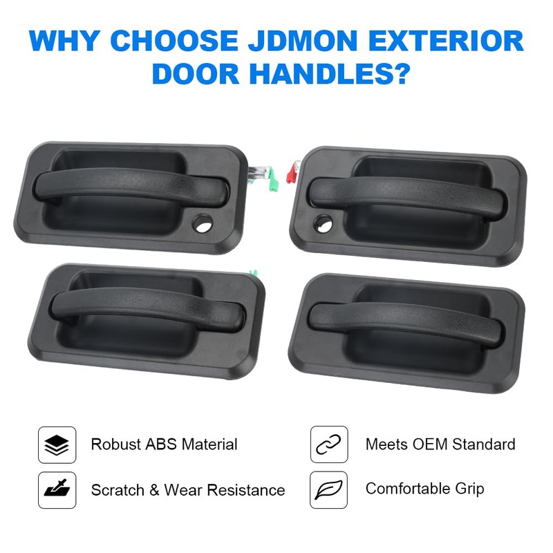 JDMON 4PCS Exterior Door Handles Replacement for Hummer H2 2003-2009