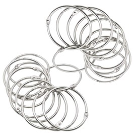20-Pack Metal Book Rings,Bookbinding Rings 25mm Inner Diameter, Loose Leaf Binders Book Rings for Crafting, Scrapbooking & Memo Filing(Silve)