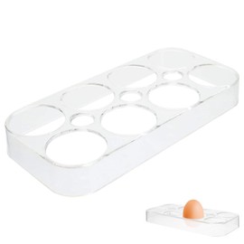 Refrigerator Egg Tray Durable Plastic Egg Holder Boxes 8 Eggs Egg Rack Shelf Holder for Kitchen Refrigerator Countertop