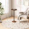 Round Martini Drink Table, Small Side Table for Small Spaces,