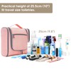 Travel toiletry bag for hanging, Pink (Large)