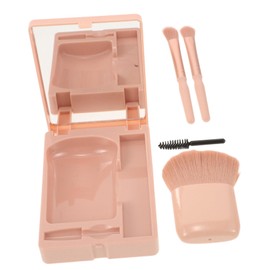 Baluue 1 Box Makeup Brushes Travel Essentials Toiletries Womens Travel Essentials Travel Makeup Eye Shadow Brush Eyebrow Brush Applicator Make up Brushes Eyeshadow Brush 亚 ，塑料，纤维毛 Pink
