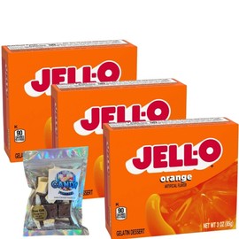 Jell-O Gelatin Dessert Mix 3oz w/ 1oz Ice Cream Bites (Orange)