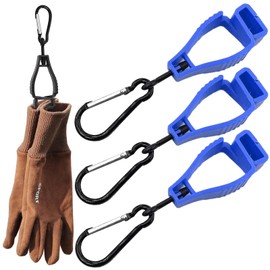 Hodyludy 3pcs Glove Clips, Glove Holder, Glove Clip For Work, Glove Holder Clip, Work Gloves Holder Clip to Pants, For Duty Belt, For Construction, Blue