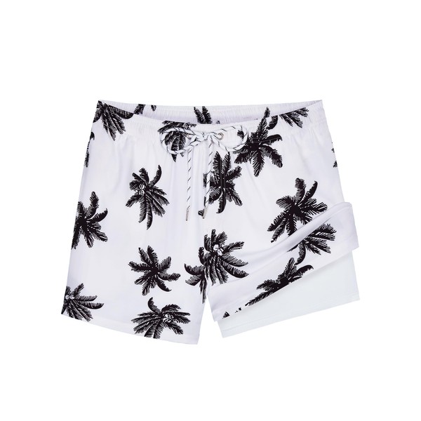 Gleeease Swim Trunks Mens 5 Inch Inseam Compression Liner Men