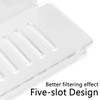 Self Adhesive Soap Dish Wall Mounted, 5 Slot Acrylic Soap