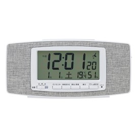 Formia HT-033RC Radio Desk Clock, Tabletop, Wake Up, Electronic Sound, Alarm, Thermometer, Hygrometer, Date, Week, Digital, Hodogaya Electronic Sales, White