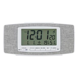 Formia HT-033RC Radio Desk Clock, Tabletop, Wake Up, Electronic Sound, Alarm, Thermometer, Hygrometer, Date, Week, Digital, Hodogaya Electronic Sales, White