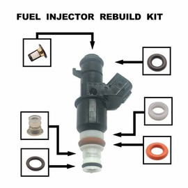 Haneex 6Set FUEL INJECTOR REPAIR KIT,O-ring,micro filters,Spacer and Pintle Caps kit 16450-RAA-A01 Fuel Injectors For Honda Accord CR-V Element 2005-2011 2.4L