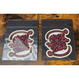 Easy Tiger Co. Oversized Gift Tags Stickers "Open Me First" Birthday Holiday