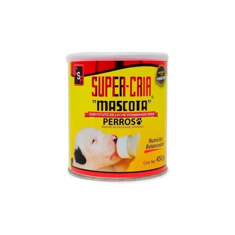 Sustituto de Leche Vitaminado para Perros 450g Super-Cria