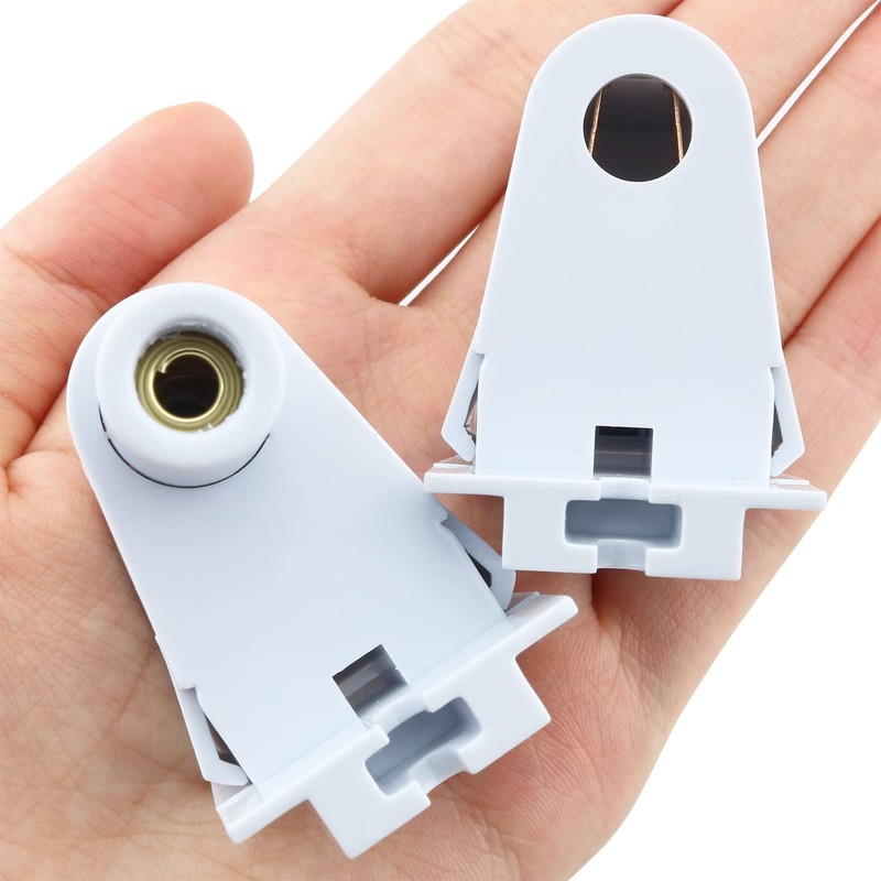 SJZBIN 2 Sets T8 Tombstone Base Holder Socket Connector Non-Shunted