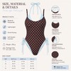 Vintage Polka Dot One-Piece Swimsuit for Women – Reversible Halter