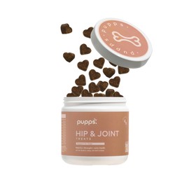 Pupps Hip & Joint Dog Treats - Joint Support, Eases Discomfort, Enhances Mobility with Vet-Recommended Formula Turmeric, Glucosamine & Chondroitin High Strength Natural Dog Treats 120 Chews