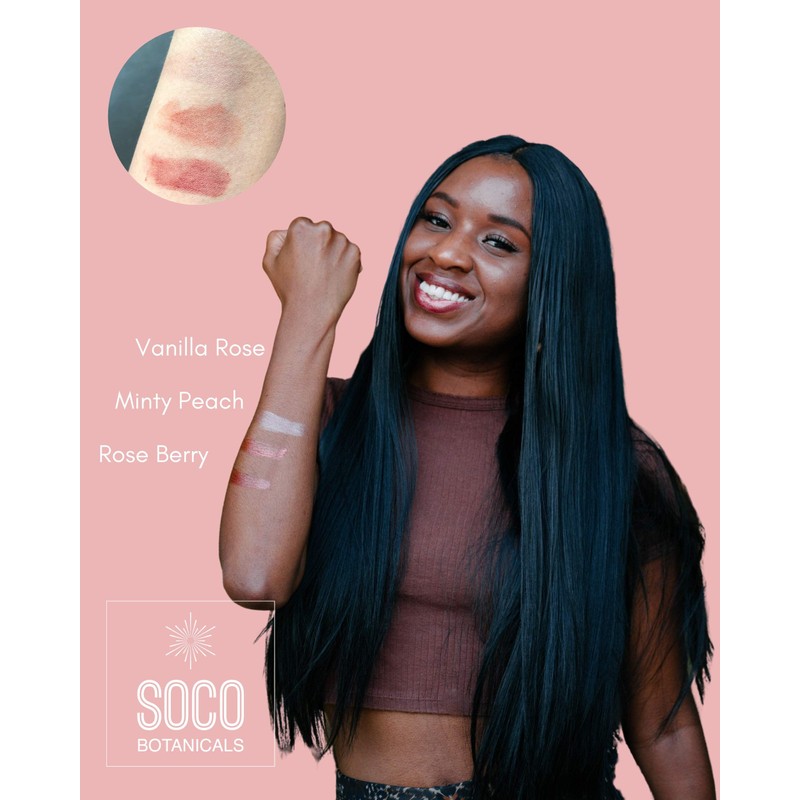 SOCO Botanicals Organic Tinted Lip Balms (Rose Berry)