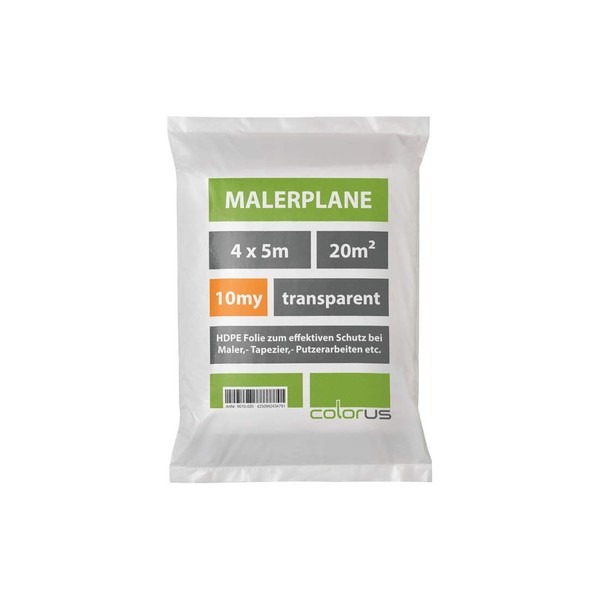 HDPE Tarpaulin 4 x 5 m Painter's Film 10 my