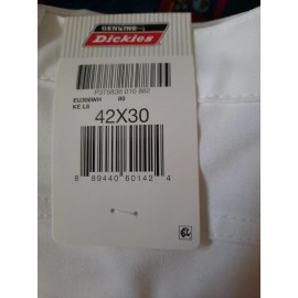 Dickies Mens Relaxed Fit Painters Pants Flex White 42 X 30 NWT Wicking Pockets