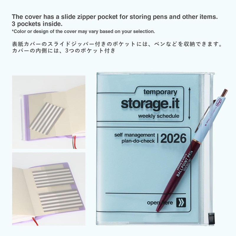 MARK'S 2025/26 Taschenkalender, A6 Storage.it // Blue: Von September 2025