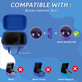 MGZNMTY Travel Case for Bitzee Hamster Ball Interactive Toy - Custom Foam Protective Carrying Box for Virtual Electronic Digital Pet Toy & Dock for Kids (Case Only) (Blue)