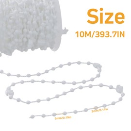 Vesaneae 10 m vertical roller blind chain, endless chain, repair roller curtain, bead rope, vertical blinds pearl chain, white roller blind pearl chain, replacement part, vertical roller blind, for