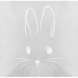 Shirtracer Cushion Cover – Easter Cushion – Rabbit Head Simple White – 50 x 50 cm – Grey – Cushion Easter Bunny Cushion Cover Easter Gifts Easter Bunny Cushion Covers Easter Gift for Parents Easter