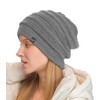 Fuzzy Lined Stretchy Cold Weather Toboggan Cap Stocking Slouchy Oversized