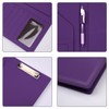 WAVEYU Resume Portfolio Folder, Padfolio Clipboard, Writing Portfolio Leather Clipboard