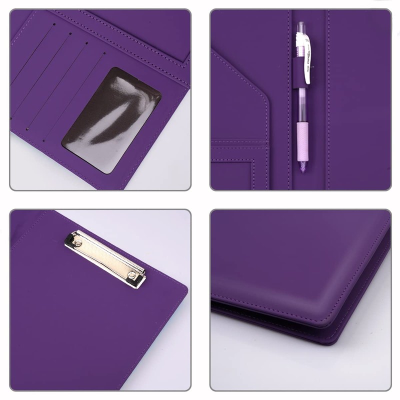 WAVEYU Resume Portfolio Folder, Padfolio Clipboard, Writing Portfolio Leather Clipboard