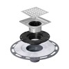 Neodrain 4 in Square Shower Drain Brushed 304 Stainless Steel