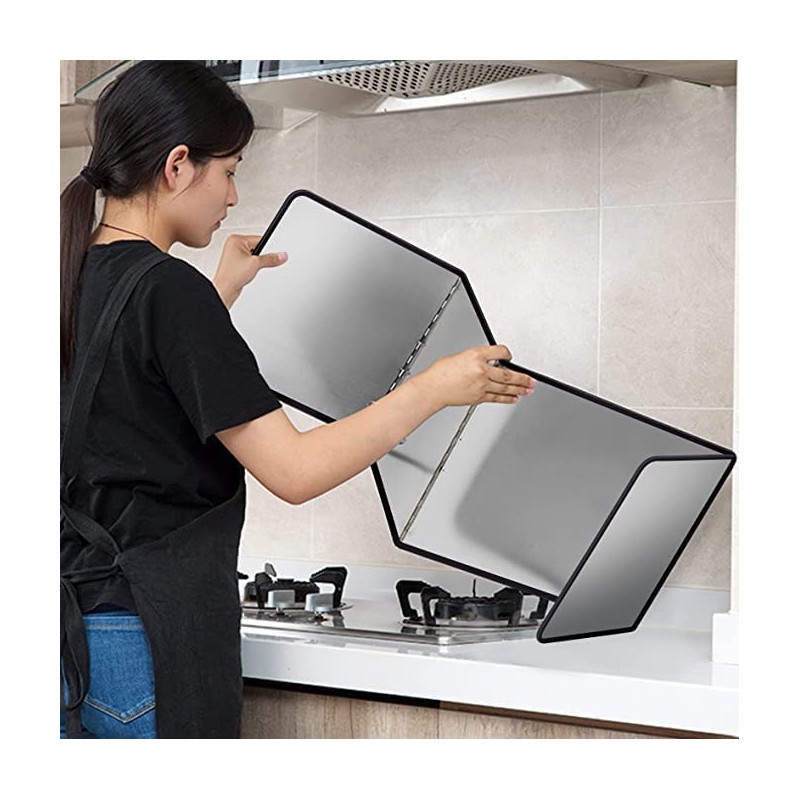 Splatter Guard for Frying Non-Stick 3 Sided Foldable Grease Splatter