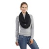Plain 50% Cotton Blend Jersey Snood Scarf, Black