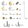 141pcs Fishing Spinners and Spinnerbait Rigs DIY Acceessories Spoon Blade