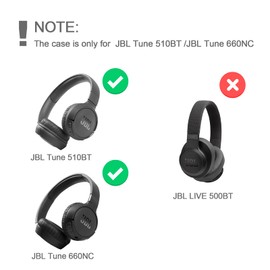 RAIACE Hard Storage Case Compatible with JBL Tune 510BT On-Ear Headphones (Case Only)-Gray