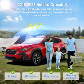 SHINELINERS 8pcs Car Window Shades for Subaru Crosstrek 2018-2023 Accessories,Windshield Side Rear Full Sunshade,Sun Visor UV Blocking, Privacy Protection and Blackout for Camping Outdoor