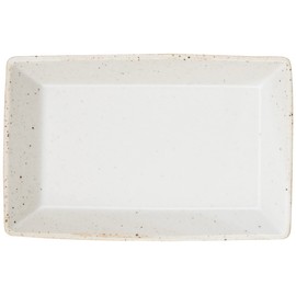 TAMAKI Kasane T-937464 Rectangular Plate M 5.3 inches (13.5 cm) Width 5.3 inches (13.5 cm) x Depth 3.4 inches (8.7 cm) x Height 0.5 inches (1.2 cm) White Stacking Storage Stylish Plate